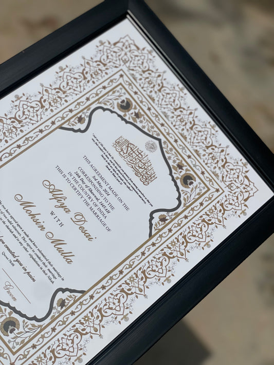 Nikah Nama Certificate