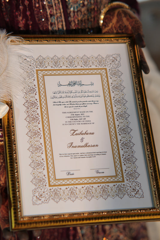 Nikah Nama Certificate