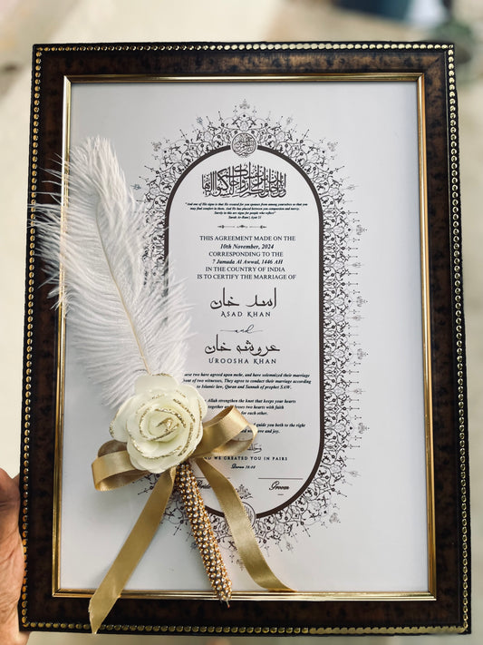 NikahNama Frame with Certificate