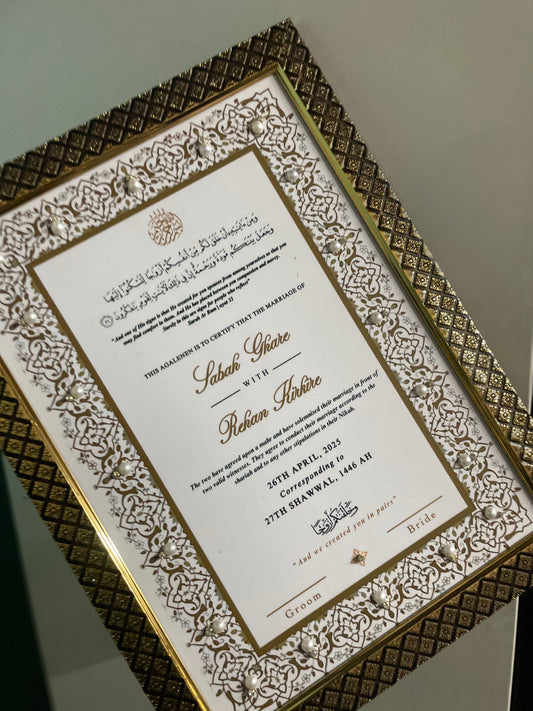 Nikah Nama Certificate