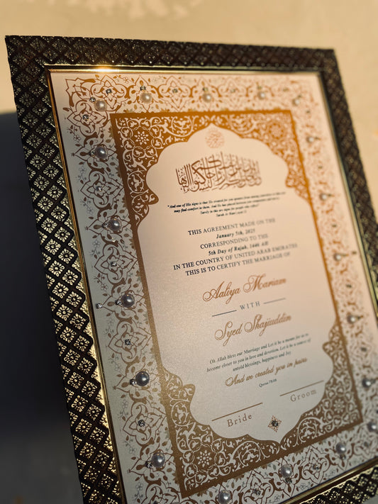 Pearl Embellished Nikahnama