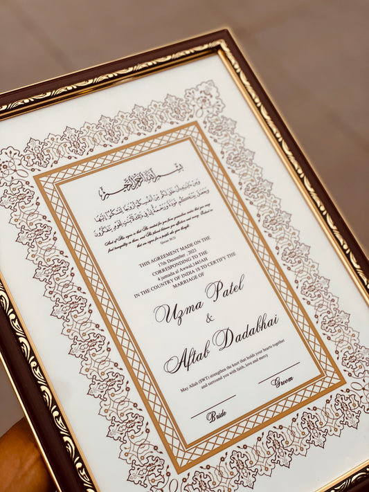 Nikah Nama Certificate