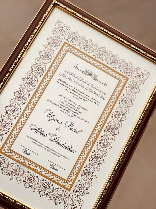 Nikah Nama Certificate