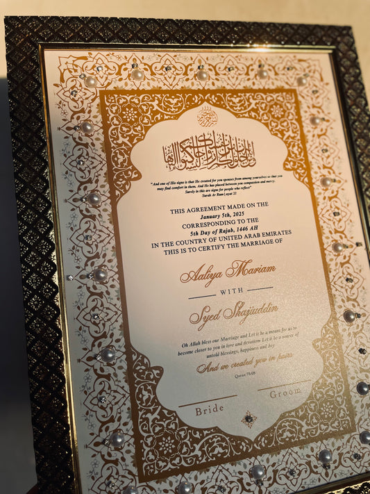 Pearl Embellished Nikahnama
