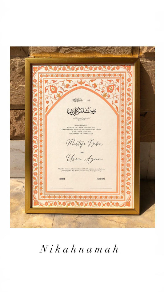Nikah Nama Certificate