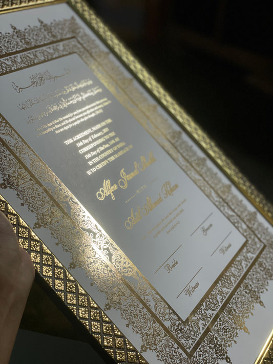 Premium Gold Foiled NikahNama