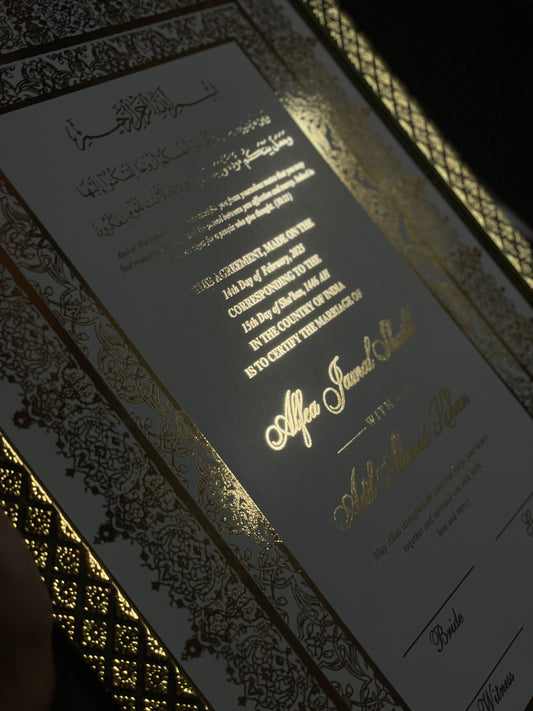 Premium Gold Foiled NikahNama