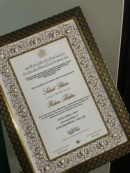 Nikah Nama Certificate