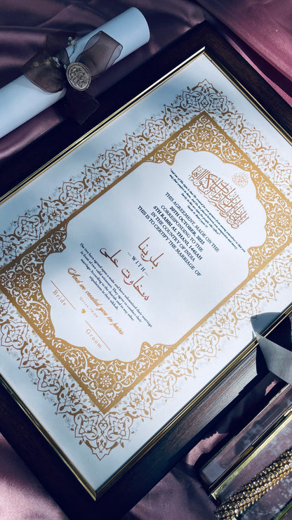 Luxury Nikah certificate