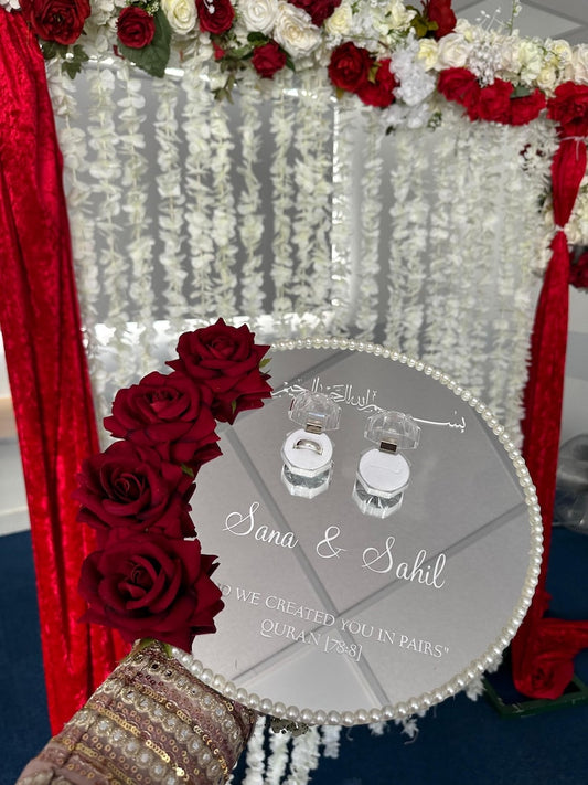 Red Flowers Mirror