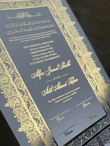 Premium Gold foiled Nikahnama