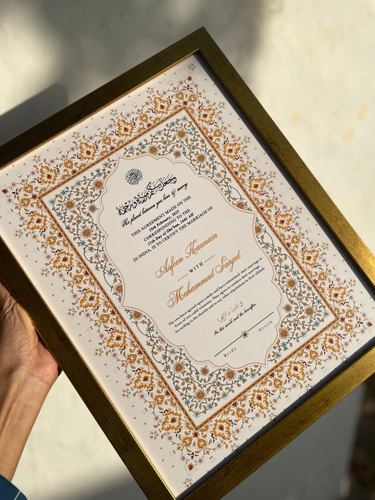 NikahNama and Frame